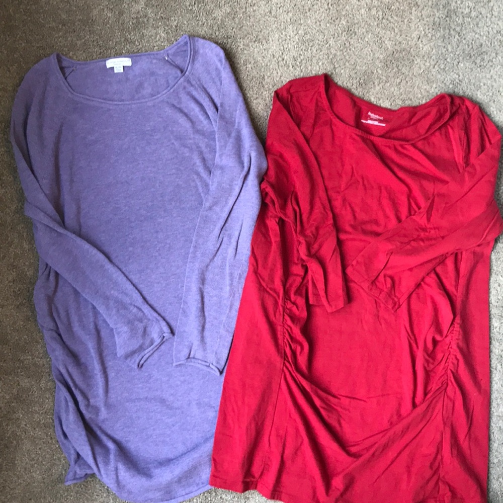 Two maternity tops